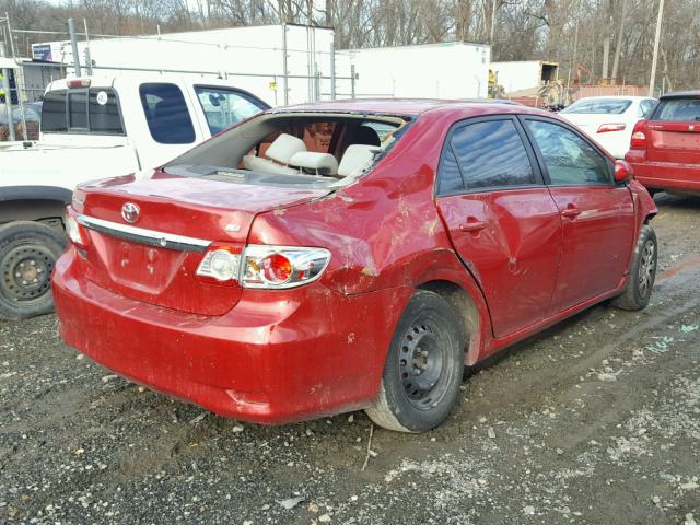 2T1BU4EE7BC560664 - 2011 TOYOTA COROLLA BA RED photo 4