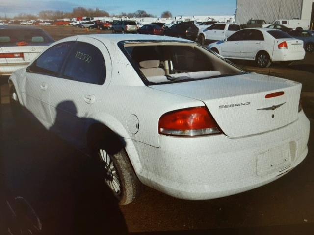 1C3EL46X94N381563 - 2004 CHRYSLER SEBRING LX WHITE photo 3