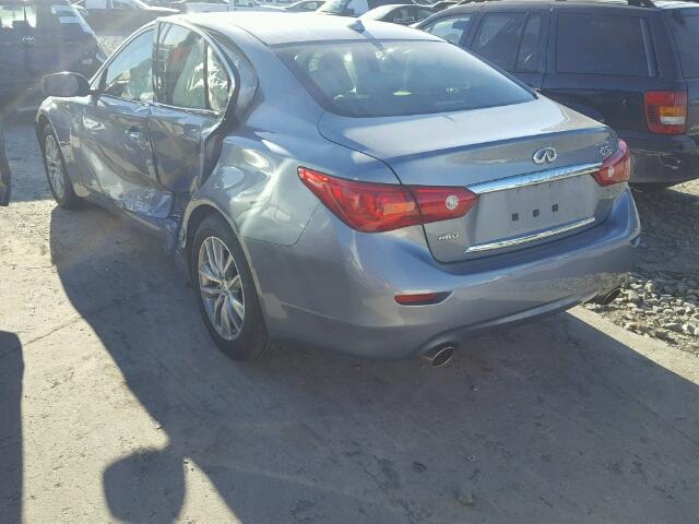 JN1BV7AR2FM398915 - 2015 INFINITI Q50 BASE BLUE photo 3