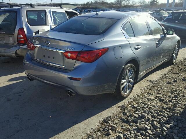 JN1BV7AR2FM398915 - 2015 INFINITI Q50 BASE BLUE photo 4