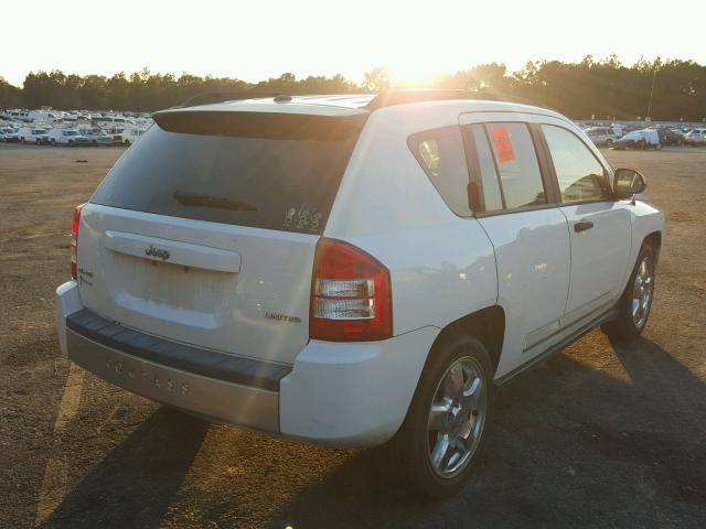 1J8FF57W87D153544 - 2007 JEEP COMPASS LI WHITE photo 4