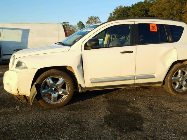 1J8FF57W87D153544 - 2007 JEEP COMPASS LI WHITE photo 9