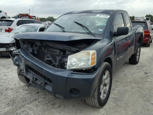 1N6AA06A95N546224 - 2005 NISSAN TITAN XE GREEN photo 2