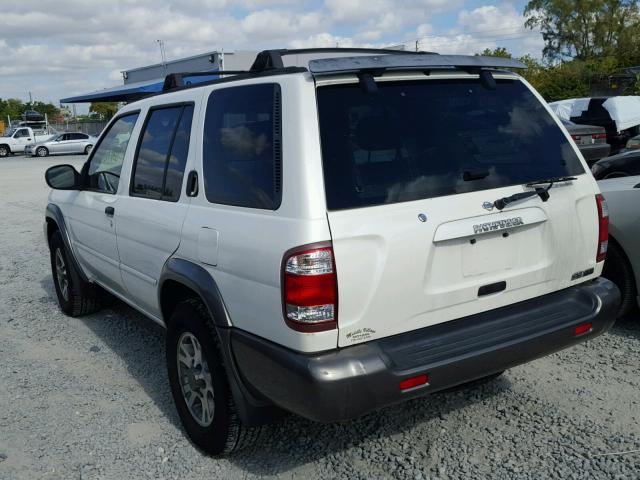 JN8DR09Y61W605840 - 2001 NISSAN PATHFINDER WHITE photo 3