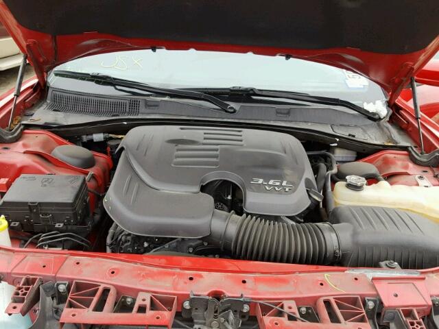 2C3CDXBG0FH866536 - 2015 DODGE CHARGER SE RED photo 7