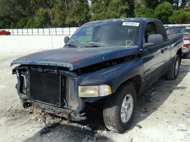 3B7HC13ZXXG213926 - 1999 DODGE RAM 1500 GREEN photo 2