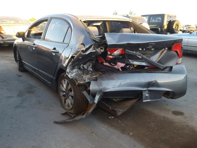 19XFA1F94AE039105 - 2010 HONDA CIVIC EXL GRAY photo 3