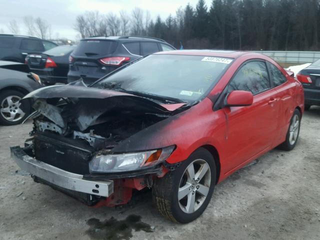 2HGFG12876H573336 - 2006 HONDA CIVIC EX RED photo 2