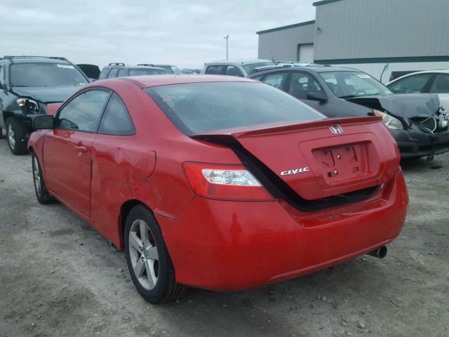 2HGFG12876H573336 - 2006 HONDA CIVIC EX RED photo 3