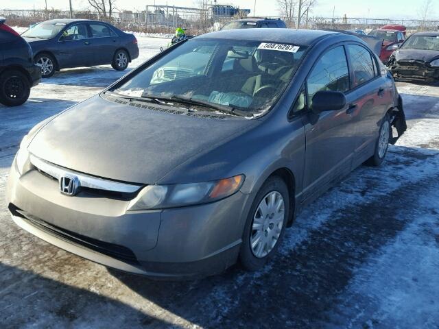 2HGFA16377H010160 - 2007 HONDA CIVIC DX GRAY photo 2