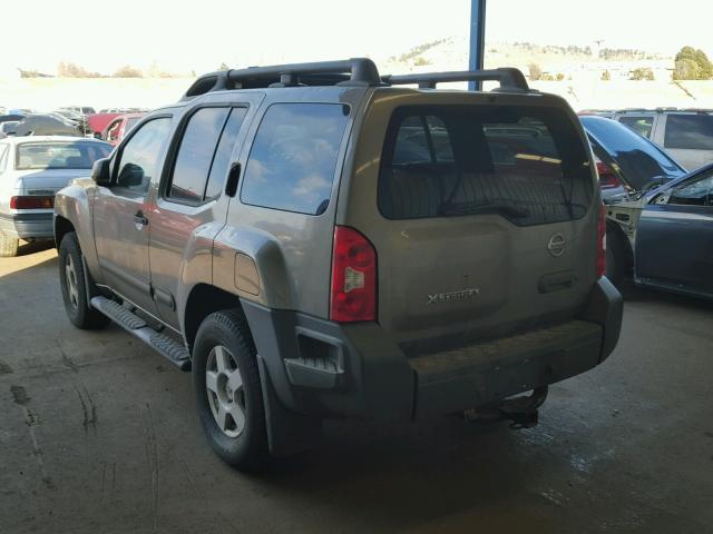 5N1AN08W95C600807 - 2005 NISSAN XTERRA OFF BEIGE photo 3