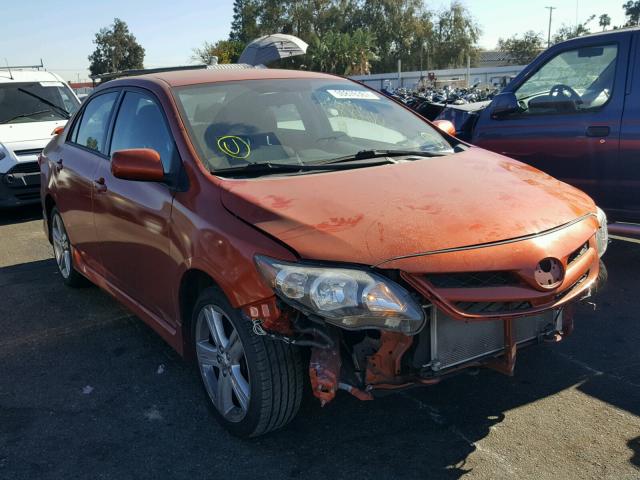 2T1BU4EE2DC078574 - 2013 TOYOTA COROLLA BA ORANGE photo 1