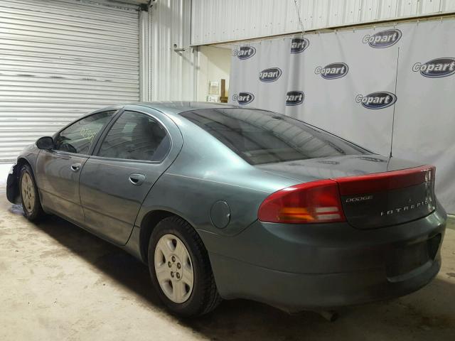 2B3AD46R22H111834 - 2002 DODGE INTREPID S GREEN photo 3