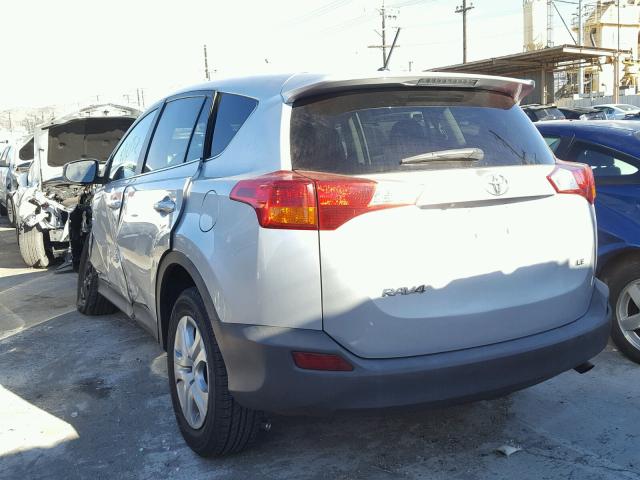 2T3ZFREVXFW184883 - 2015 TOYOTA RAV4 LE SILVER photo 3