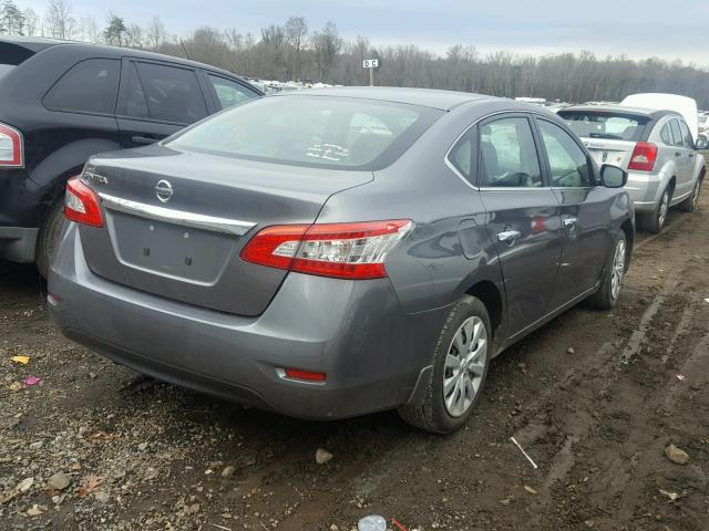 3N1AB7APXFY324691 - 2015 NISSAN SENTRA S GRAY photo 4