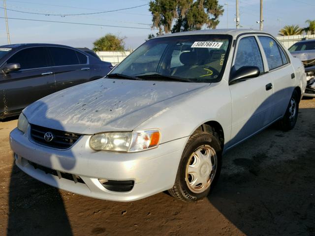 1NXBR12E61Z428030 - 2001 TOYOTA COROLLA CE SILVER photo 2