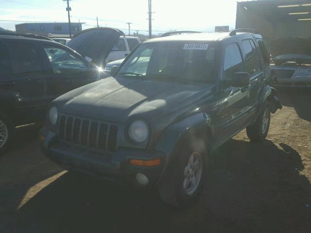 1J4GL58K63W578785 - 2003 JEEP LIBERTY LI GREEN photo 2