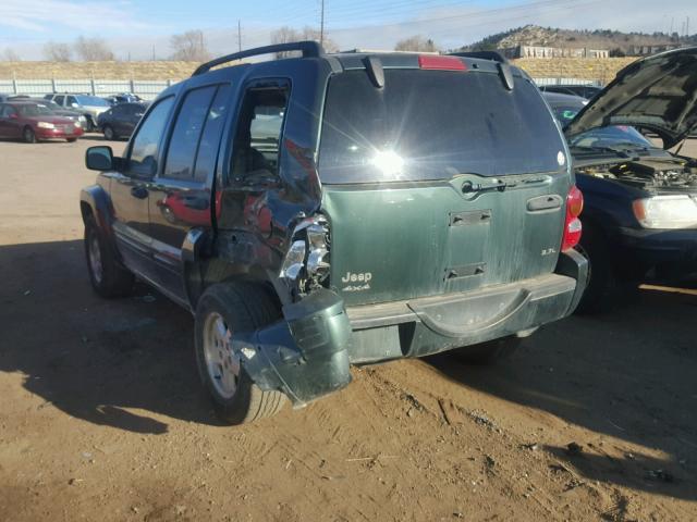 1J4GL58K63W578785 - 2003 JEEP LIBERTY LI GREEN photo 3