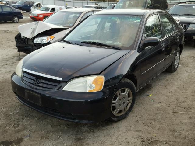 2HGES16541H582465 - 2001 HONDA CIVIC LX BLACK photo 2