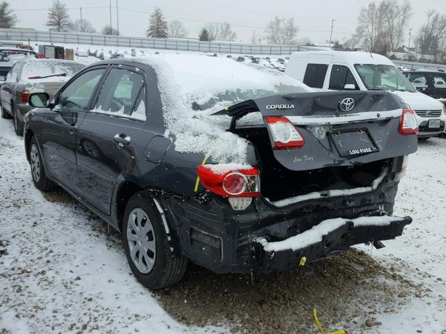 2T1BU4EE0BC623720 - 2011 TOYOTA COROLLA BA GRAY photo 3