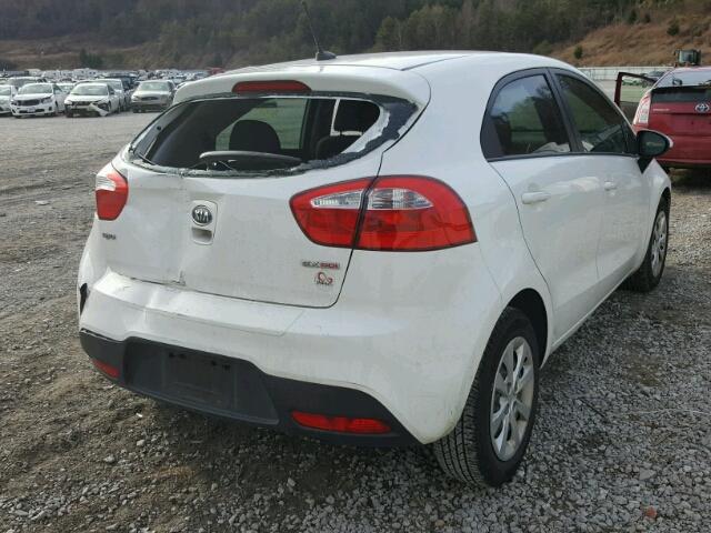 KNADN5A37C6069758 - 2012 KIA RIO EX WHITE photo 4