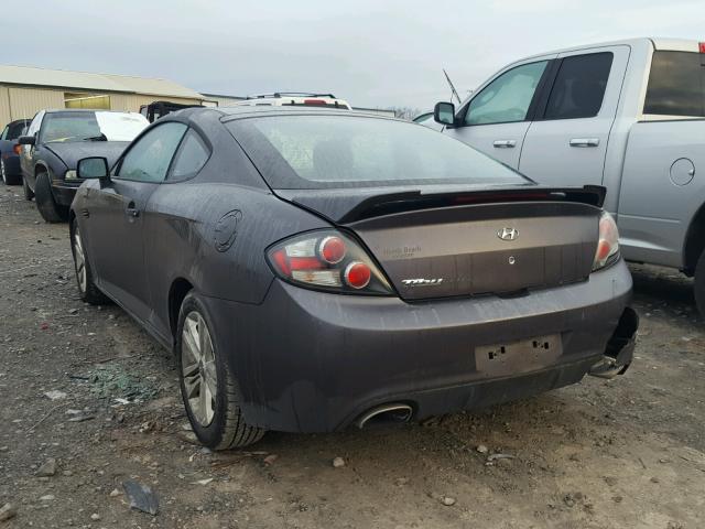 KMHHM66D48U280090 - 2008 HYUNDAI TIBURON GS GRAY photo 3