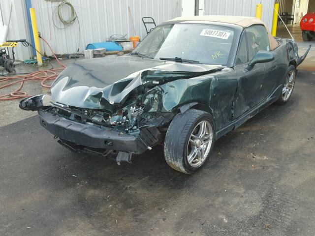 JM1NB3531X0114927 - 1999 MAZDA MX-5 MIATA GREEN photo 2