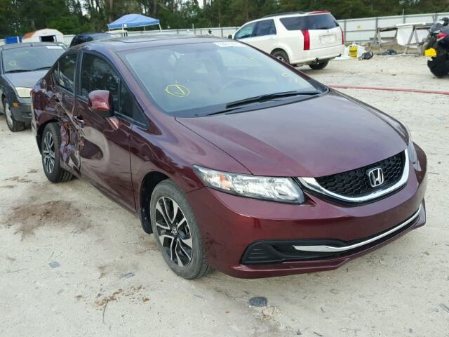 19XFB2F80DE079986 - 2013 HONDA CIVIC EX MAROON photo 1