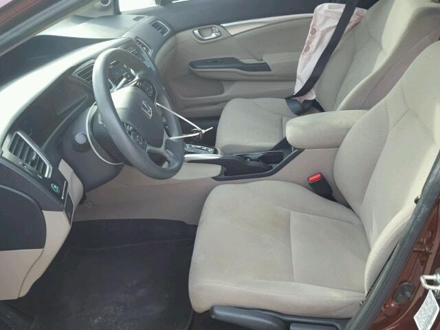 19XFB2F80DE079986 - 2013 HONDA CIVIC EX მუქწითელი ფოტო 5