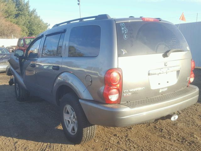 1D8HB48D05F594817 - 2005 DODGE DURANGO SL GRAY photo 3