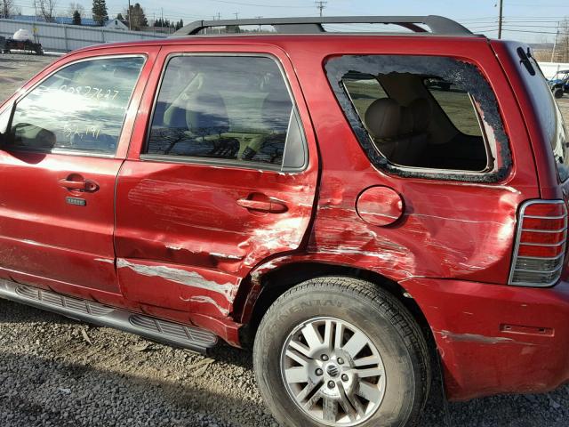 4M2YU91167KJ05850 - 2007 MERCURY MARINER LU RED photo 9