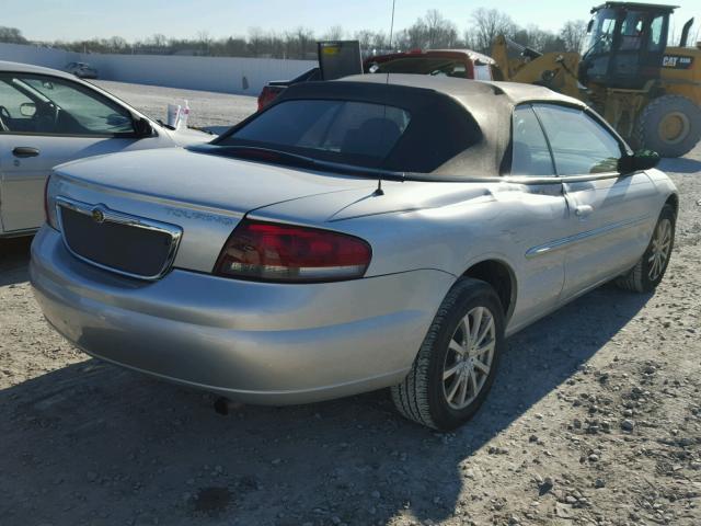 1C3EL55R94N276885 - 2004 CHRYSLER SEBRING LX SILVER photo 4