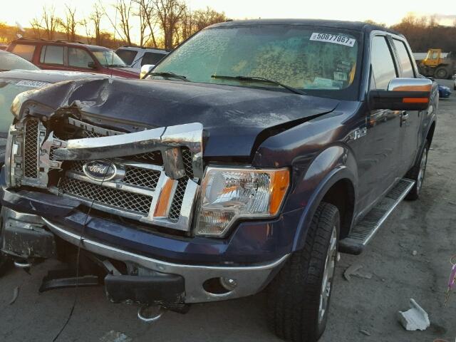 1FTFW1EV3AKE52422 - 2010 FORD F150 SUPER BLUE photo 2