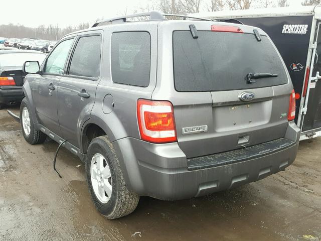 1FMCU9DG7AKC94785 - 2010 FORD ESCAPE XLT GRAY photo 3