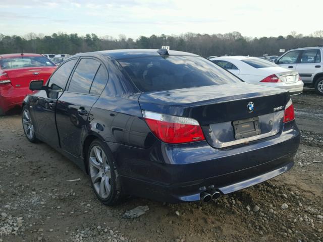 WBANB33504B113849 - 2004 BMW 545 I BLUE photo 3