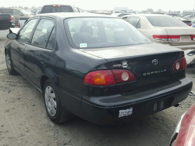 2T1BR12E71C472460 - 2001 TOYOTA COROLLA CE BLACK photo 3