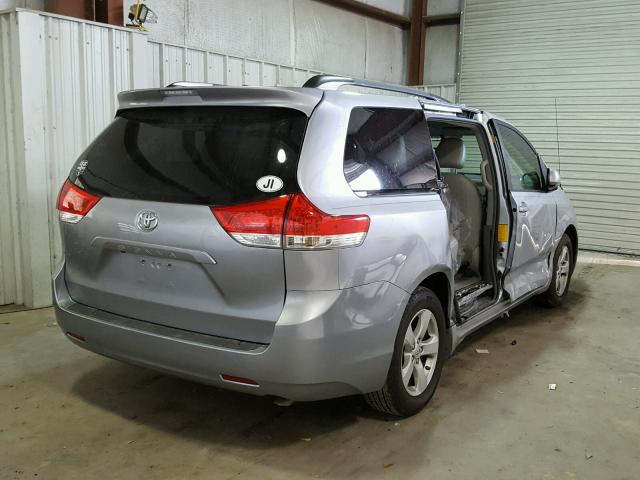 5TDKK3DC6ES512200 - 2014 TOYOTA SIENNA LE SILVER photo 4