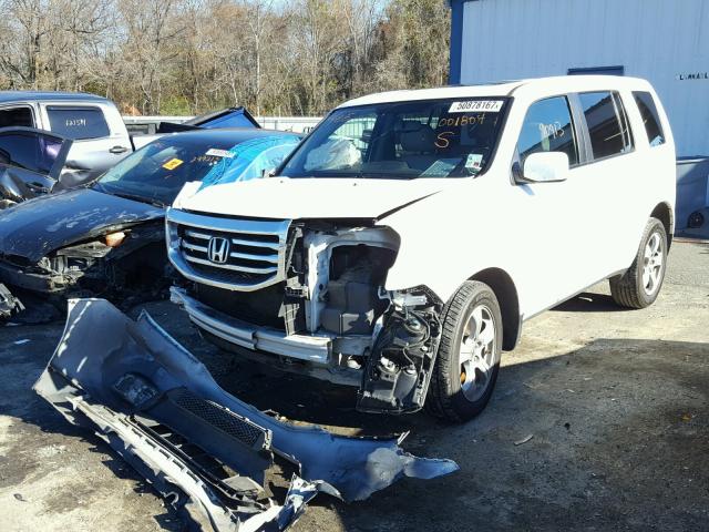 5FNYF3H62FB001804 - 2015 HONDA PILOT EXL WHITE photo 2