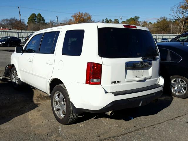 5FNYF3H62FB001804 - 2015 HONDA PILOT EXL WHITE photo 3