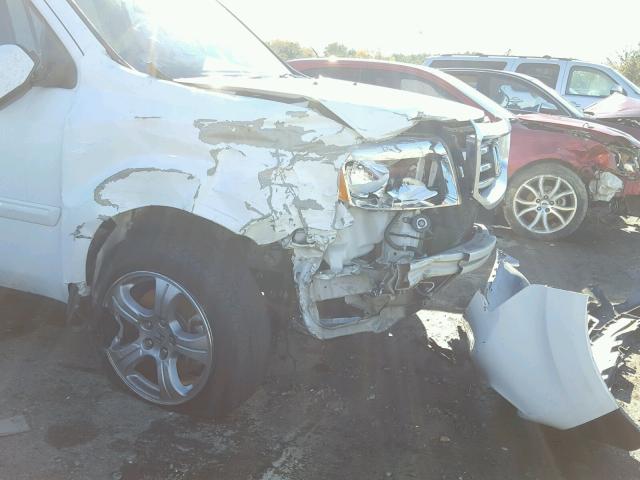 5FNYF3H62FB001804 - 2015 HONDA PILOT EXL WHITE photo 9