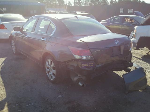 1HGCP36849A003614 - 2009 HONDA ACCORD EXL GRAY photo 3