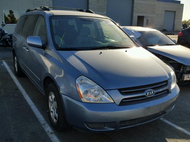 KNDMB233376183446 - 2007 KIA SEDONA EX BLUE photo 1