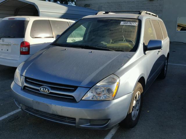 KNDMB233376183446 - 2007 KIA SEDONA EX BLUE photo 2