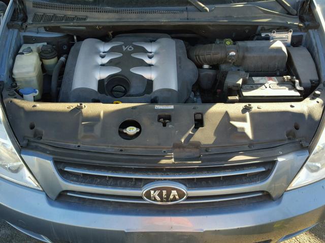 KNDMB233376183446 - 2007 KIA SEDONA EX BLUE photo 7