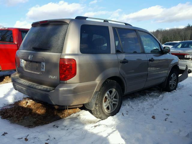 2HKYF18754H578161 - 2004 HONDA PILOT EXL BROWN photo 4