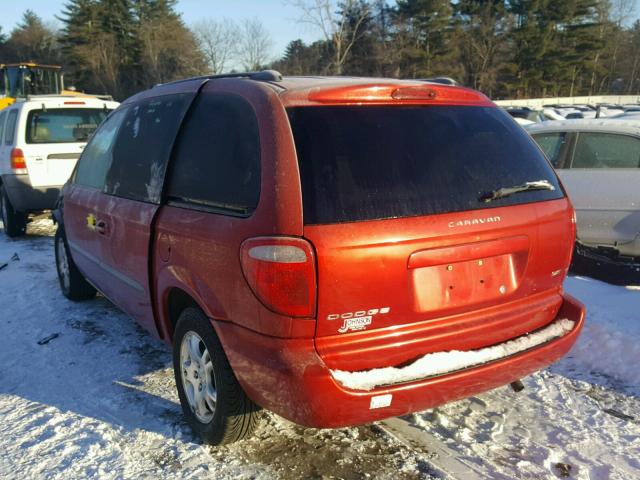 1D4GP45R44B507229 - 2004 DODGE CARAVAN SX RED photo 3