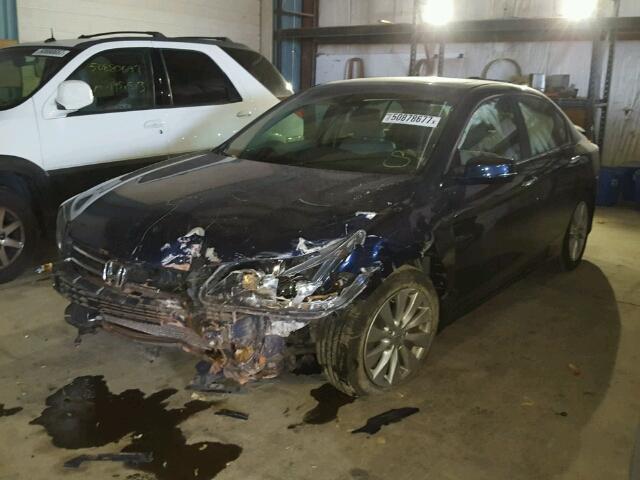 1HGCR2F89DA138536 - 2013 HONDA ACCORD EXL BLUE photo 2