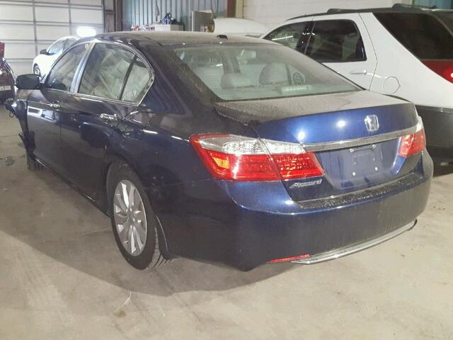 1HGCR2F89DA138536 - 2013 HONDA ACCORD EXL BLUE photo 3