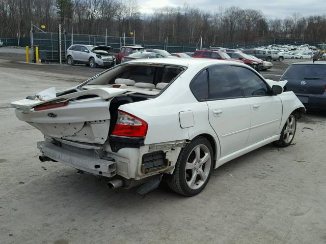 4S3BL616297223084 - 2009 SUBARU LEGACY 2.5 WHITE photo 4