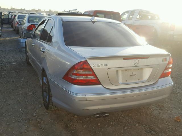 WDBRF52H07F846950 - 2007 MERCEDES-BENZ C 230 SILVER photo 3